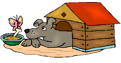 Dog in kennel for cross stitch