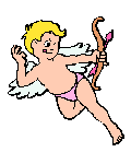 Cupid shooting a love arrow