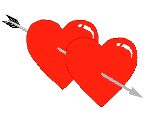 Two hearts and a passion arrow