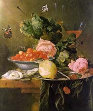 Still life with fruit and fly 