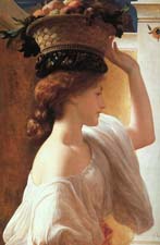 A Girl with a Basket of Fruit - Leighton, Frederic, Lord Eucharis