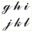 較低的信件在內 g h ,我座, j , k , l為供撩