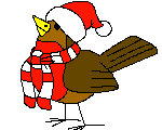 Cute little christmas robin 
