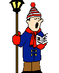 a man singing christmas carols