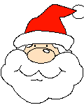 Father christmas face white beard