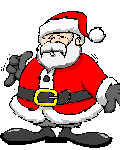 Father christmas in red dress